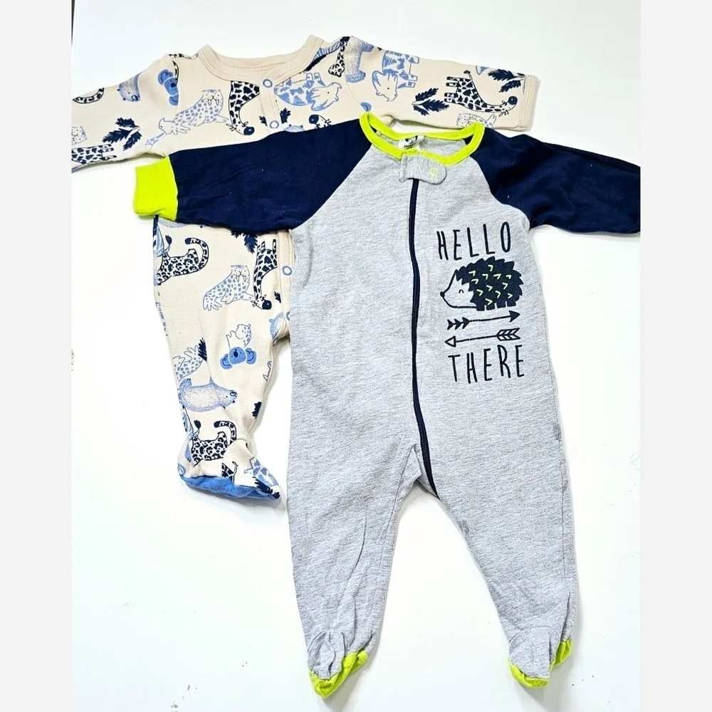 3-6M Baby Boys Hello Onesies 2pcs Set